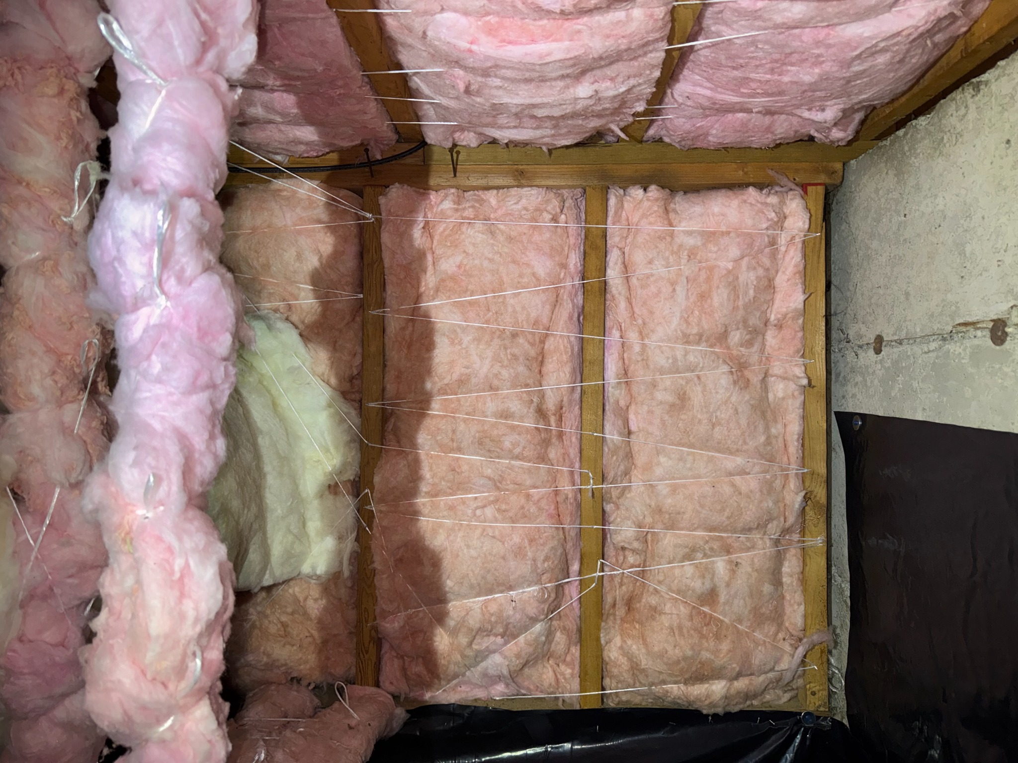 Crawl space insulation installation